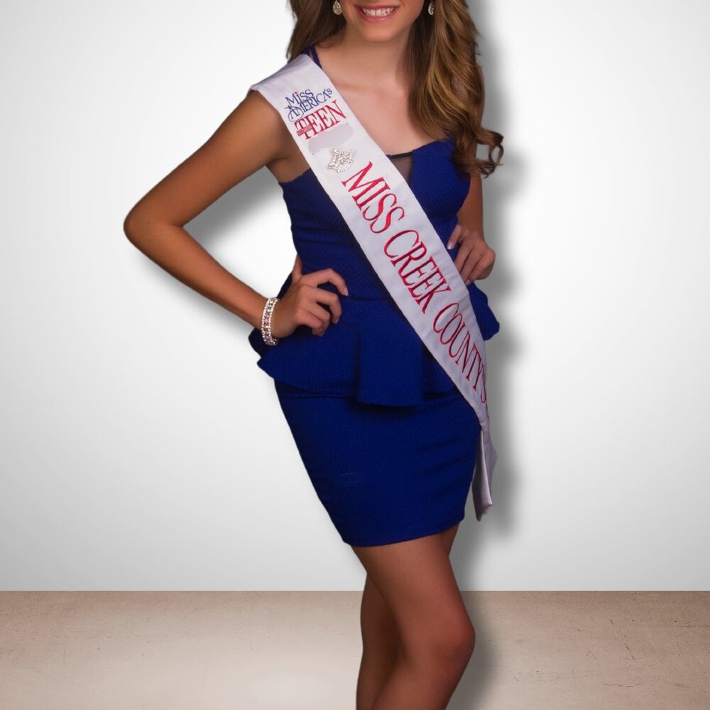 Charlotte Russe Royal Blue Peplum Dress - Size S